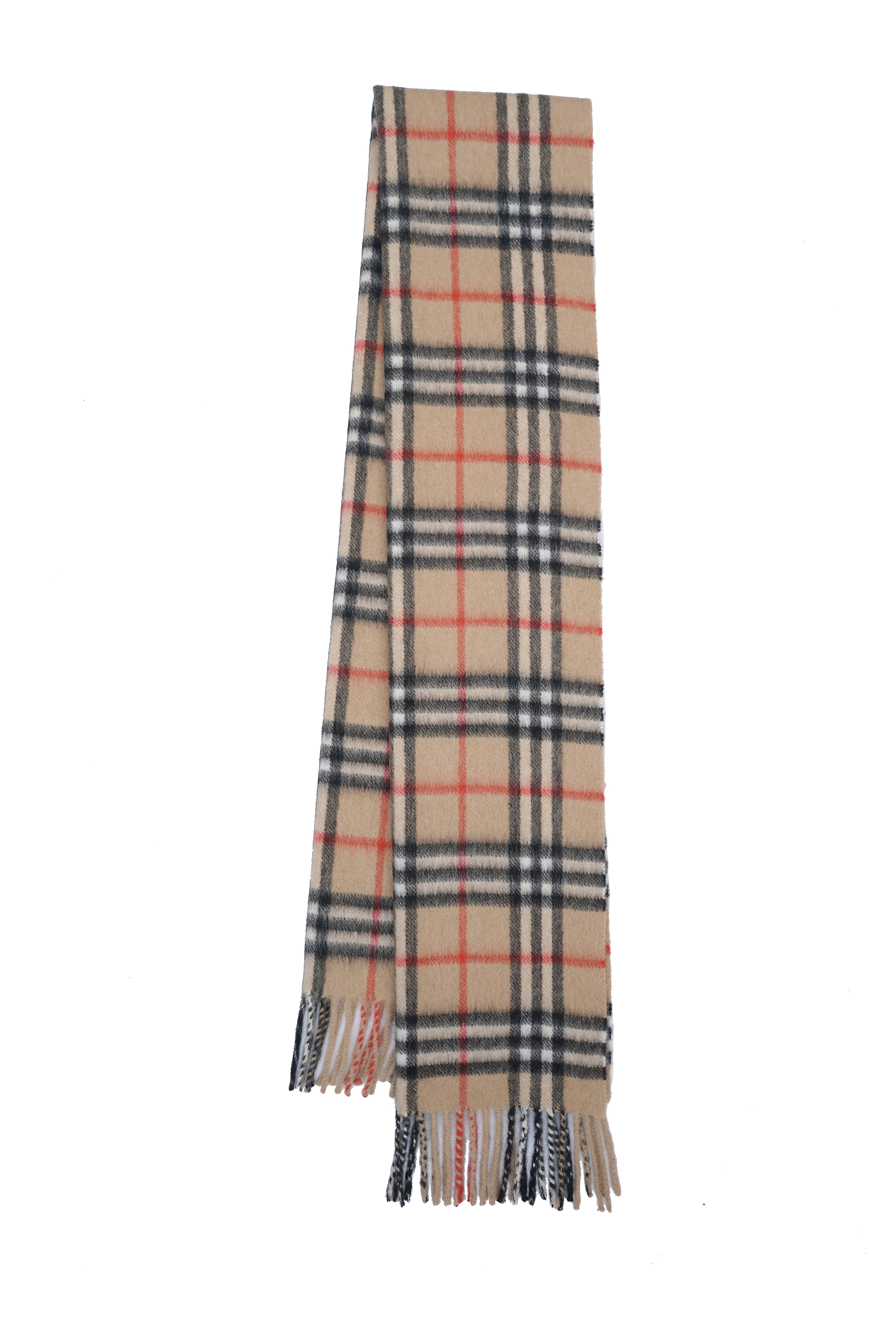 Classic Check Cashmere Beige Scarf