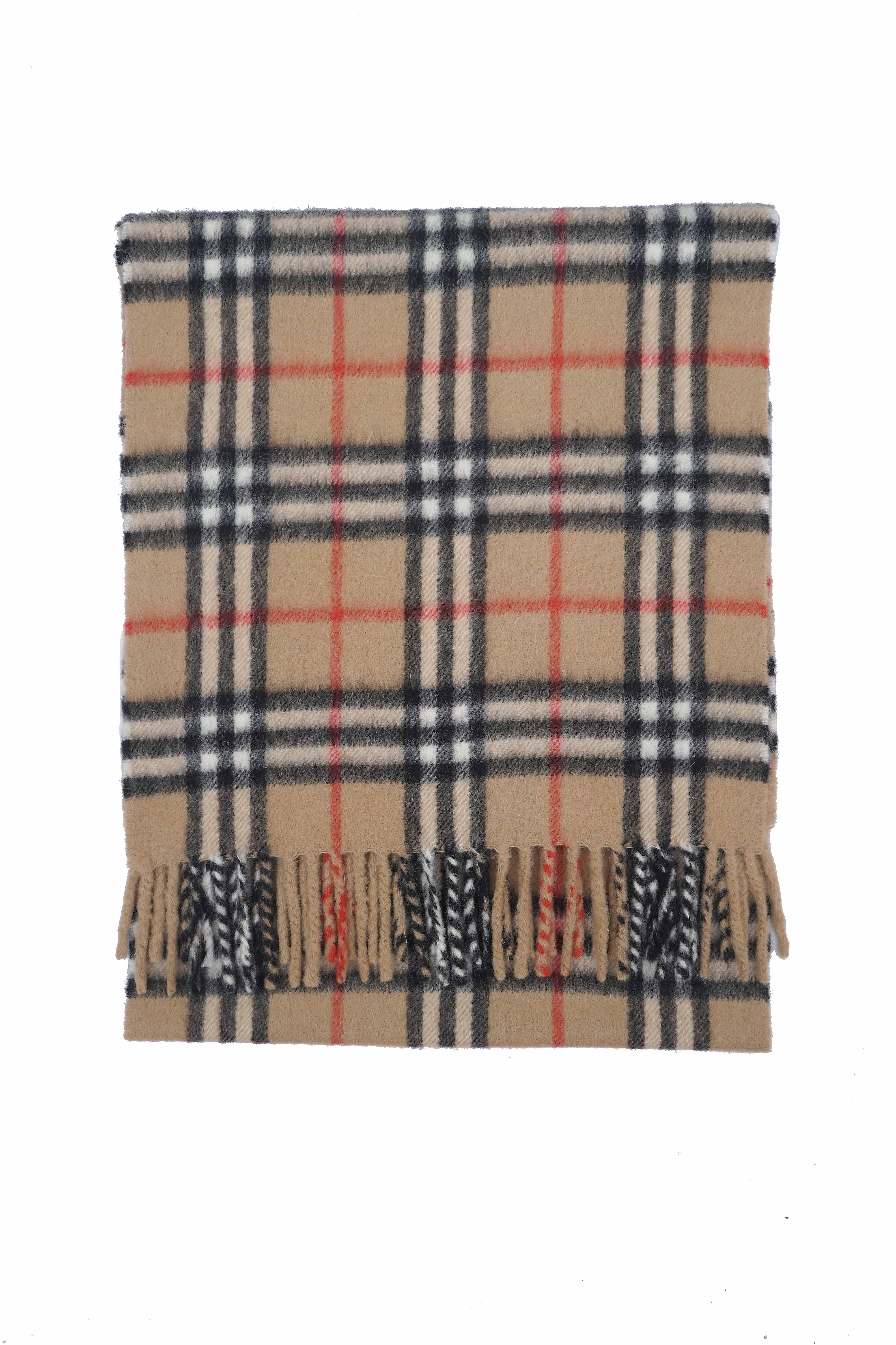 Classic Check Cashmere Beige Scarf