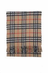 Burberry Pre-Owned Check Cashmere Beige Scarf