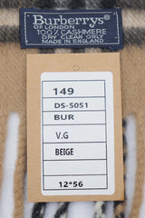 Burberry Pre-Owned Check Cashmere Beige Scarf