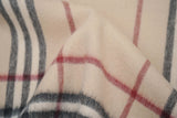 Classic Check Cashmere/Wool Beige Scarf