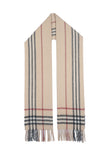 Classic Check Cashmere/Wool Beige Scarf