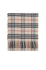 Burberry Pre-Owned Check Cashmere Beige Scarf