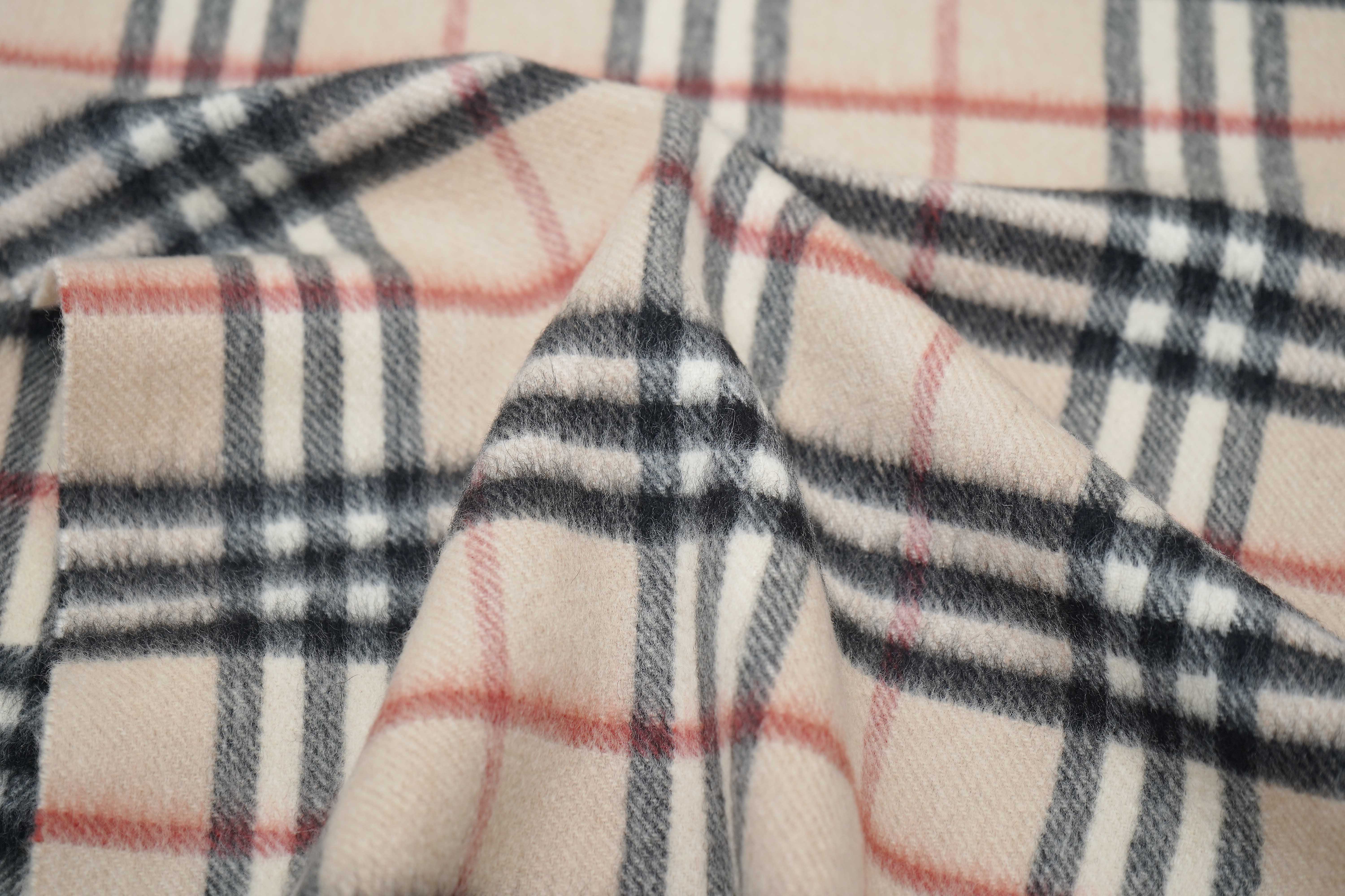 Classic Check Cashmere Beige Scarf