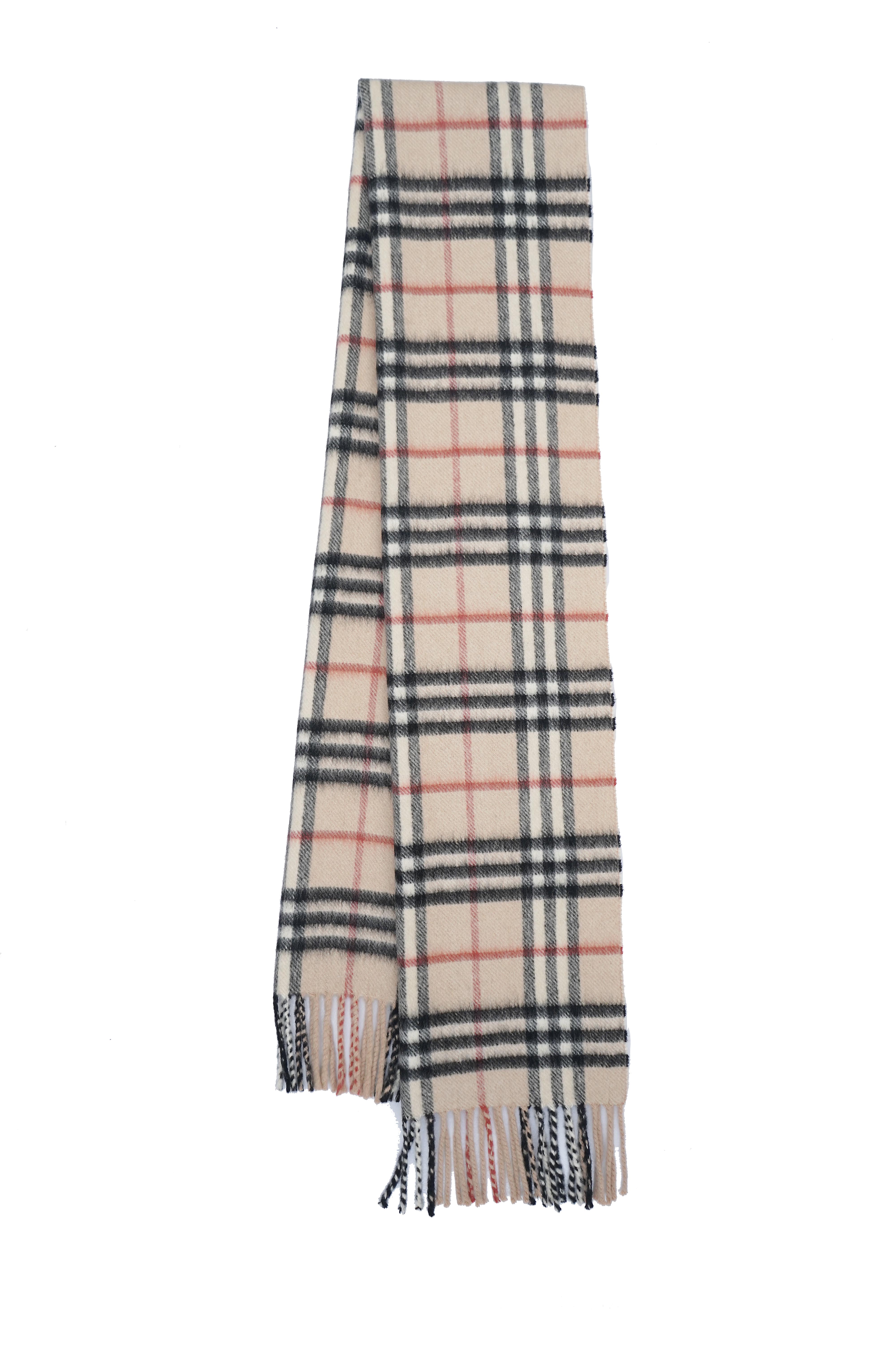 Classic Check Cashmere Beige Scarf