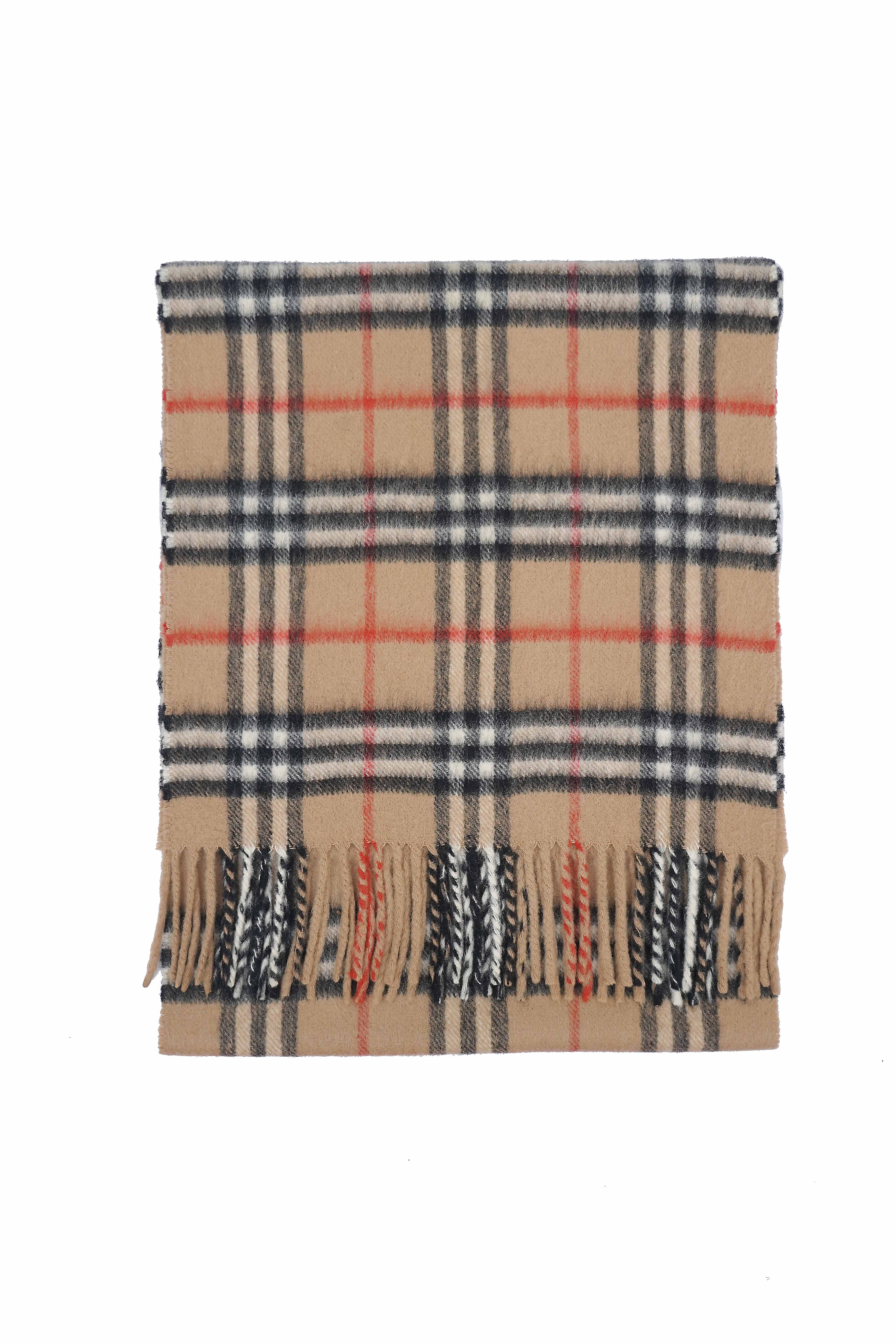 Classic Check Cashmere Beige Scarf