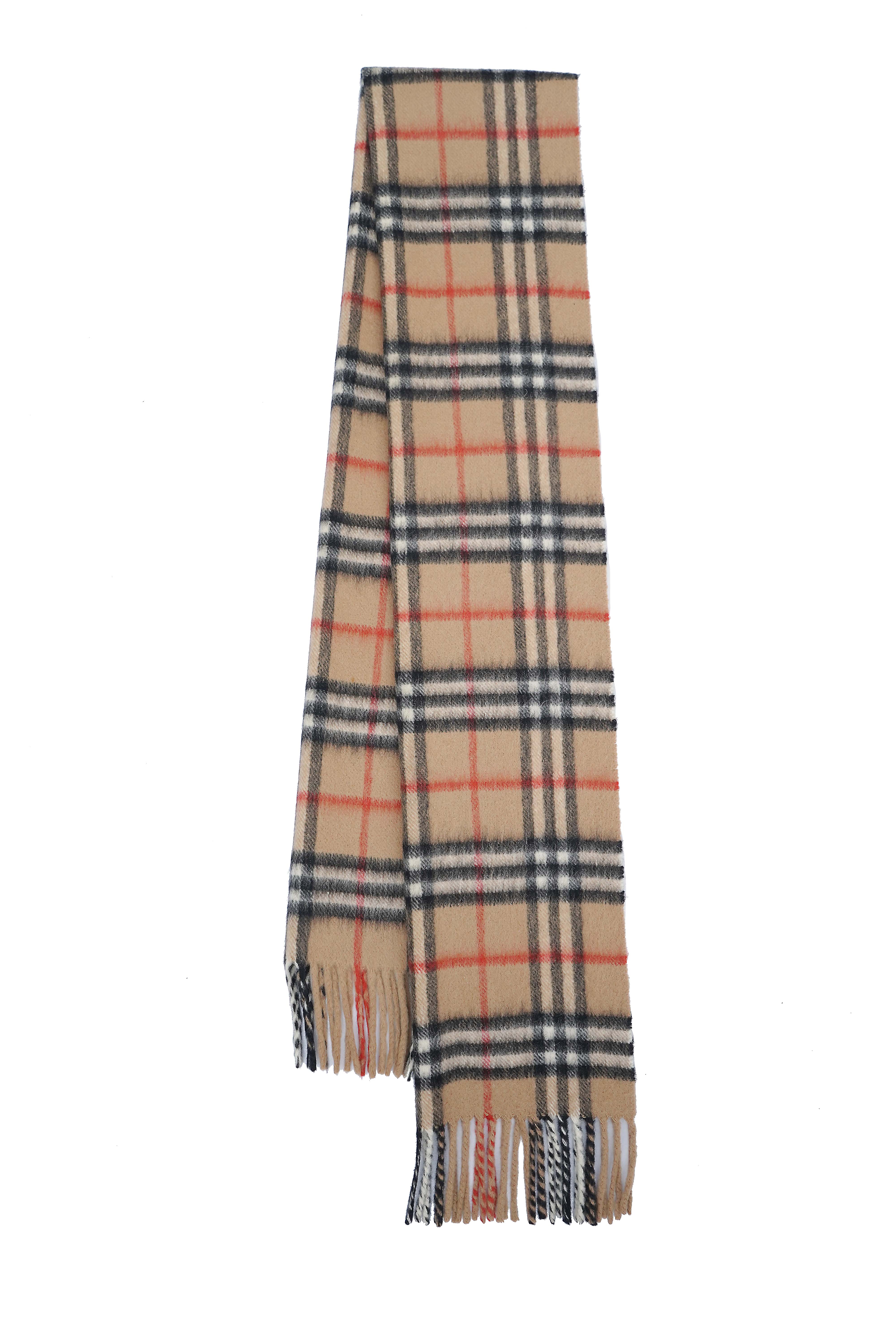 Classic Check Cashmere Beige Scarf