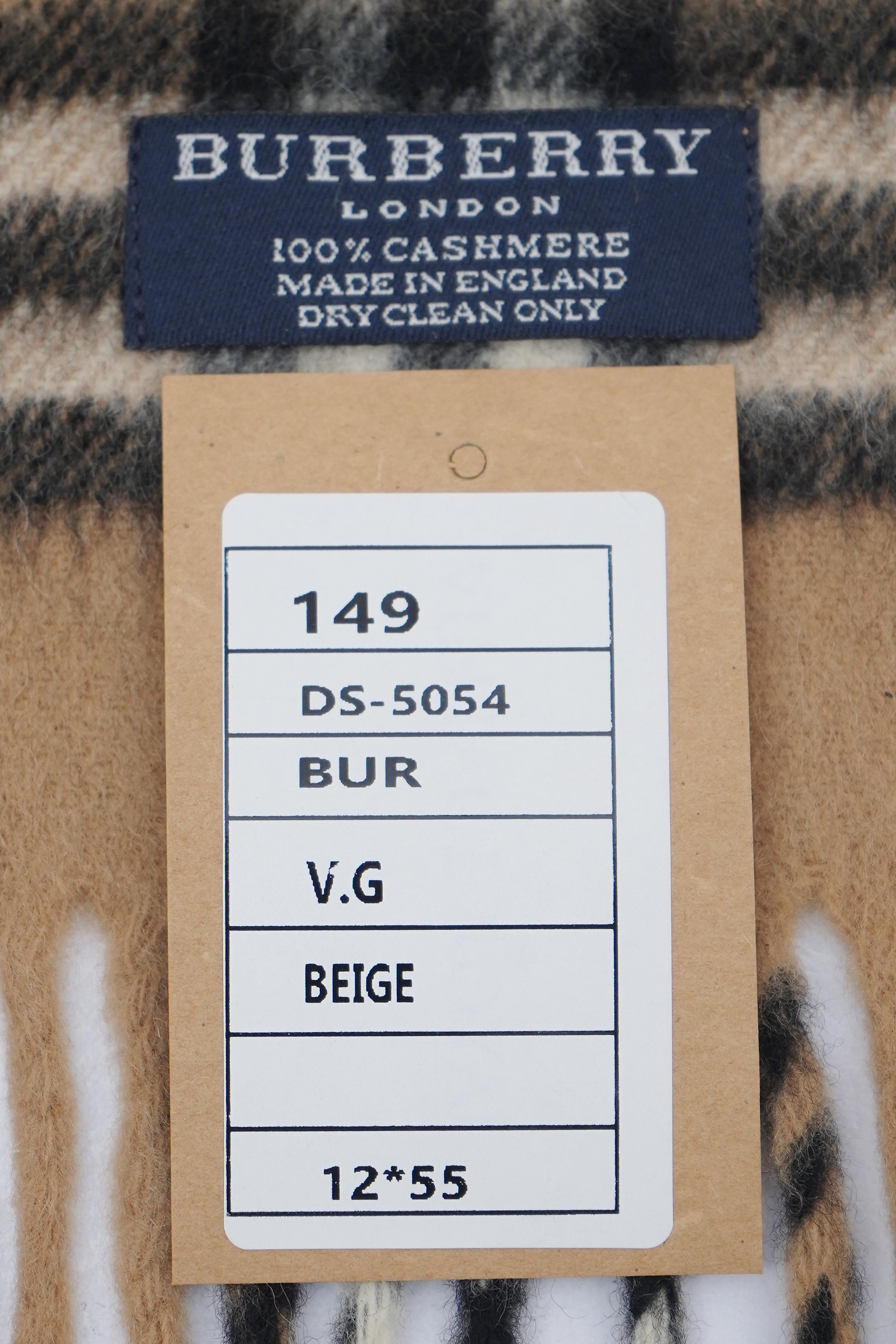 Classic Check Cashmere Beige Scarf