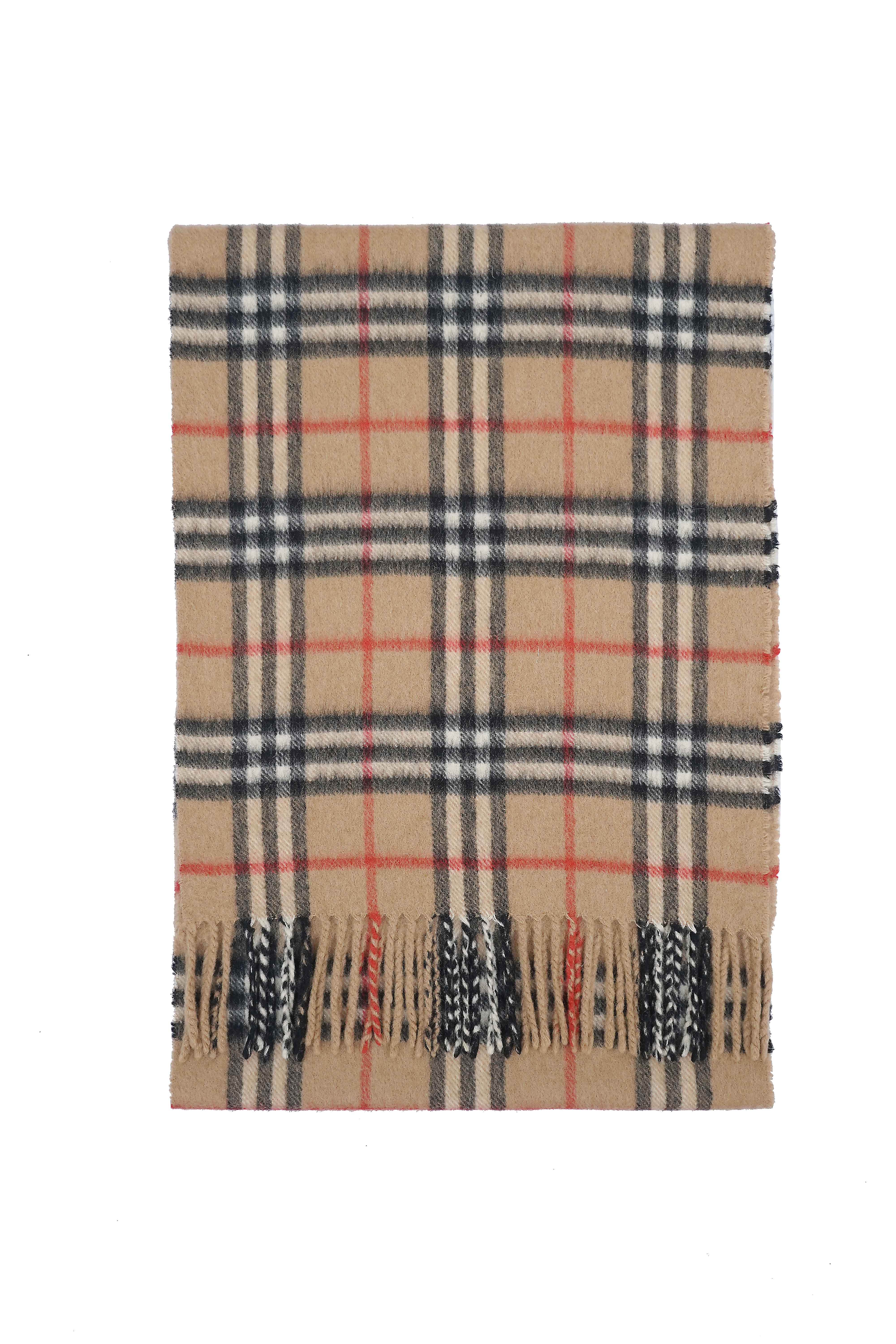 Classic Check Cashmere Beige Scarf