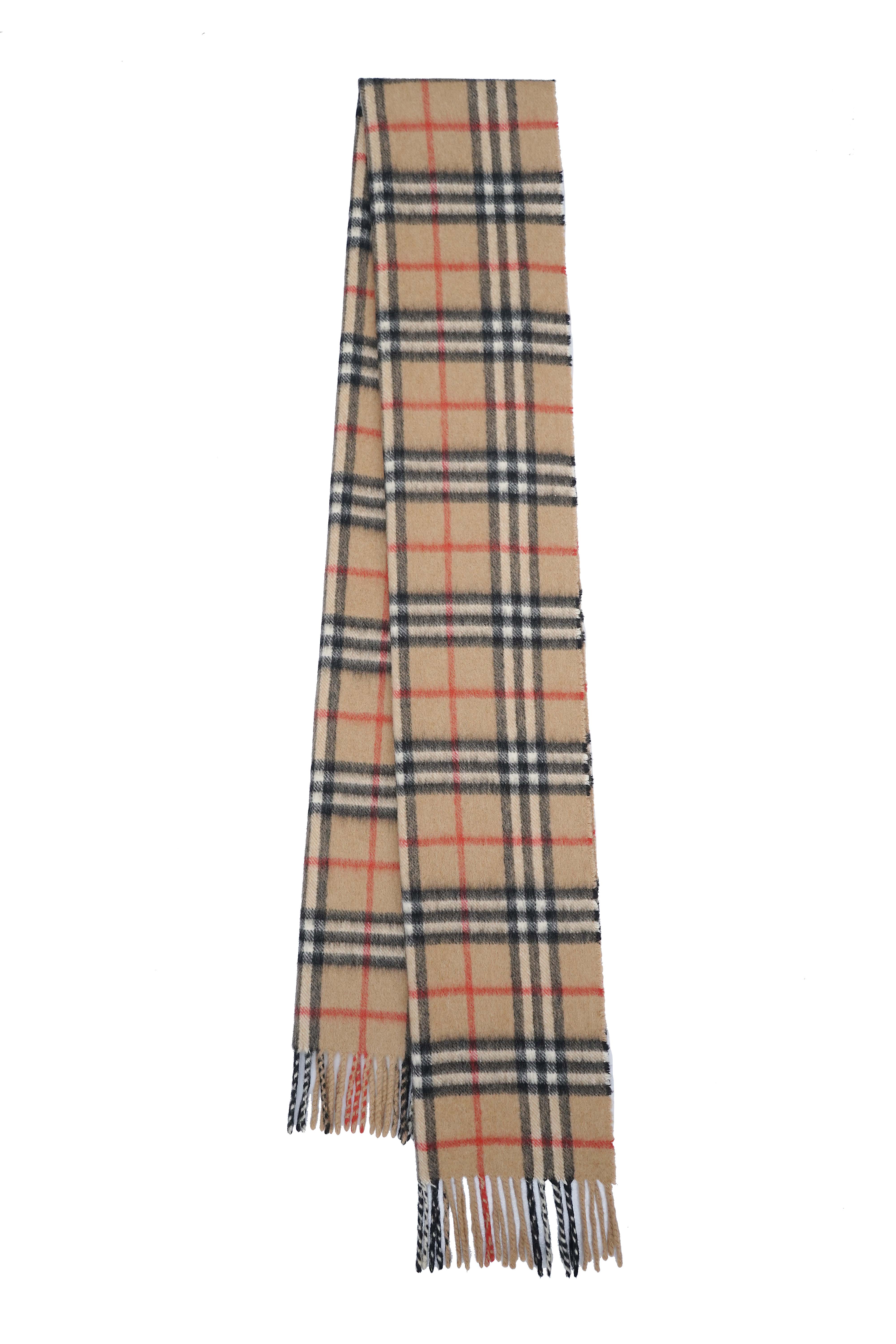 Classic Check Cashmere Beige Scarf