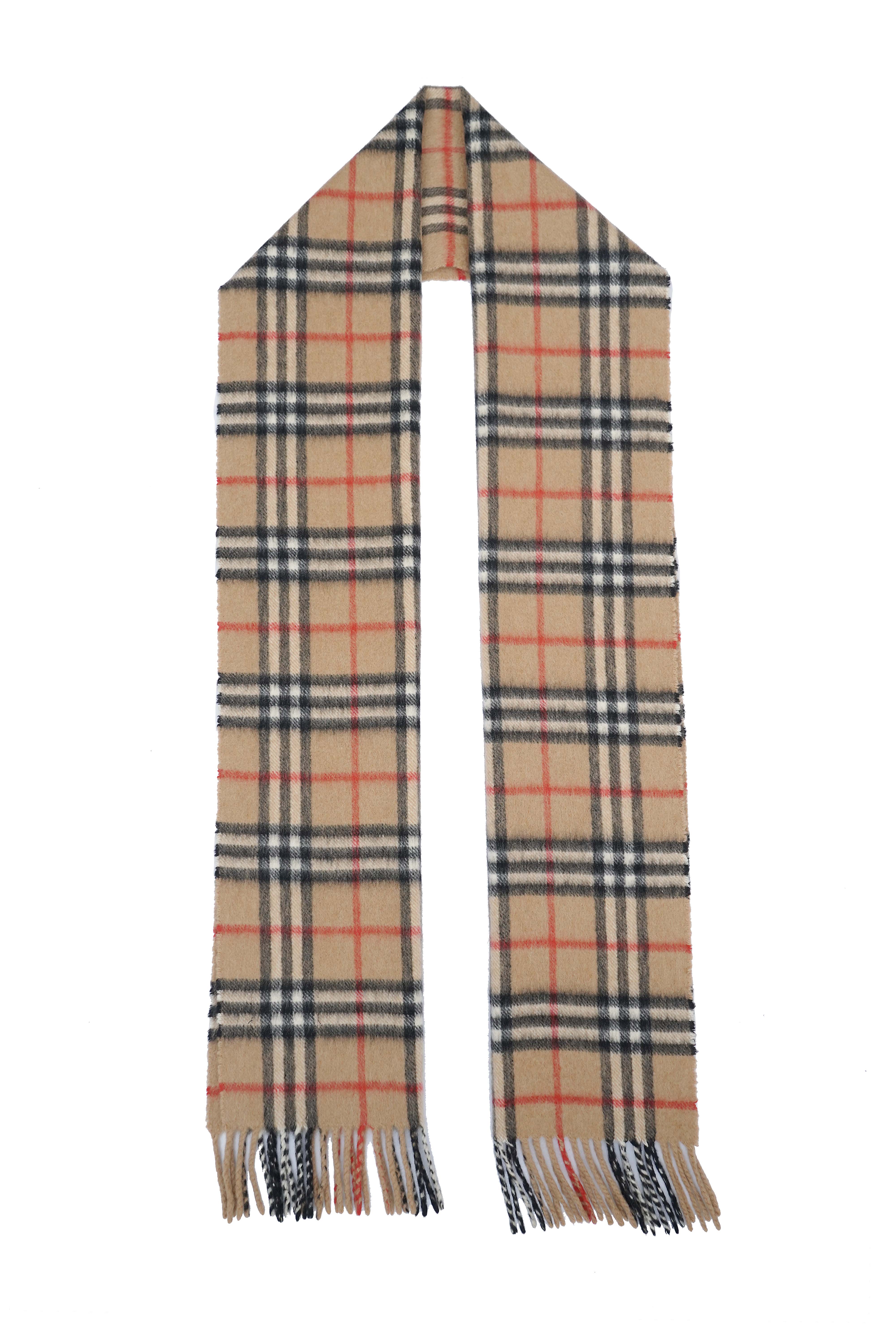 Classic Check Cashmere Beige Scarf