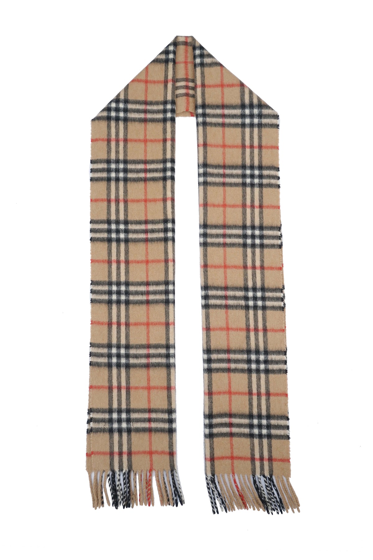 Classic Check Cashmere Beige Scarf