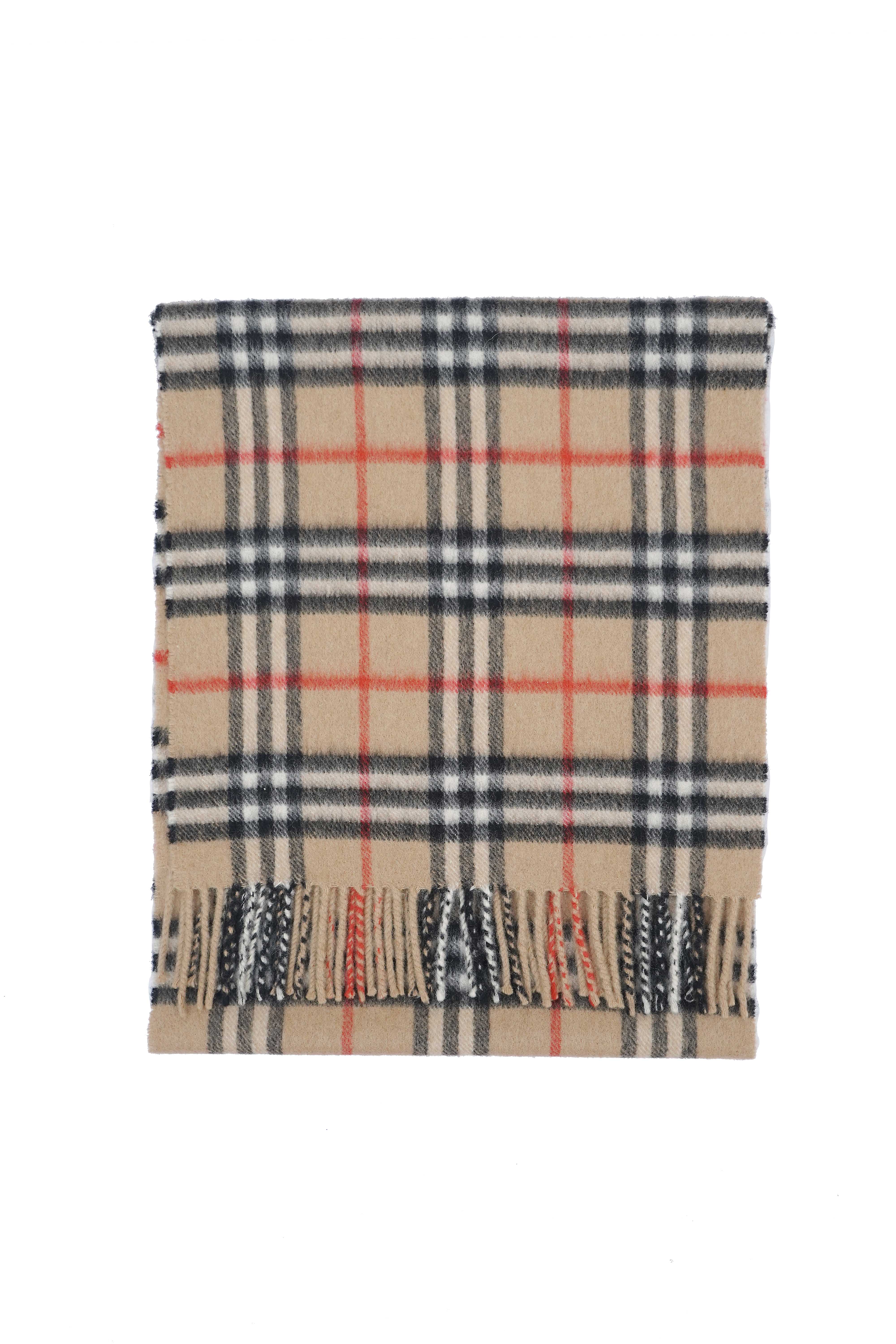 Classic Check Cashmere Beige Scarf
