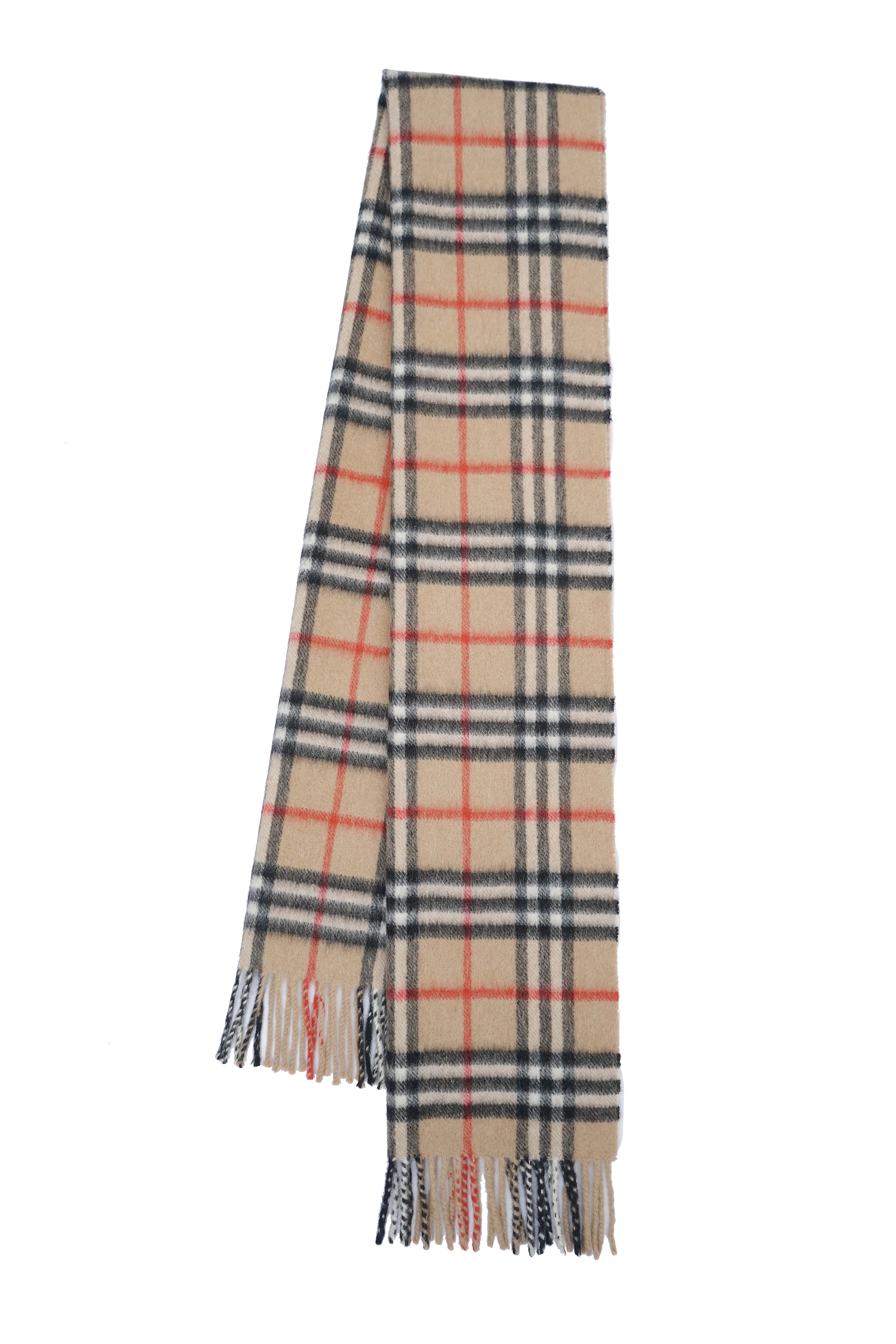Classic Check Cashmere Beige Scarf