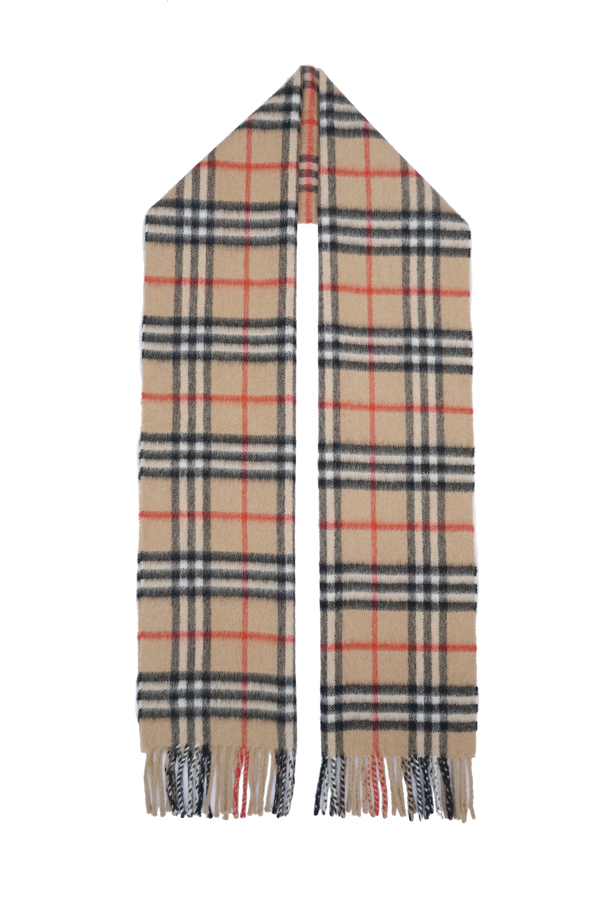 Classic Check Cashmere Beige Scarf
