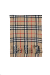 Burberry Pre-Owned Check Cashmere Beige Scarf