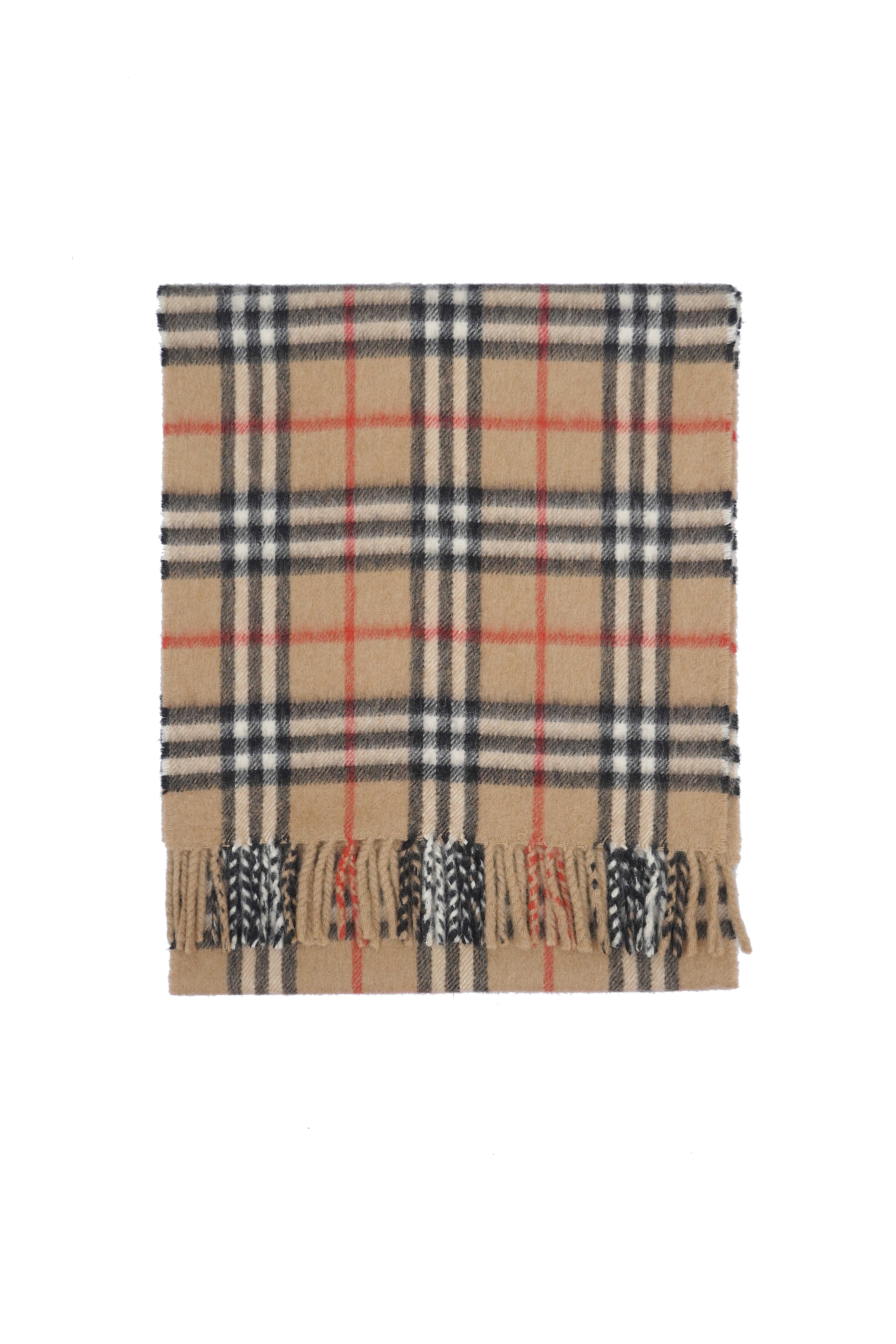 Classic Check Cashmere Beige Scarf