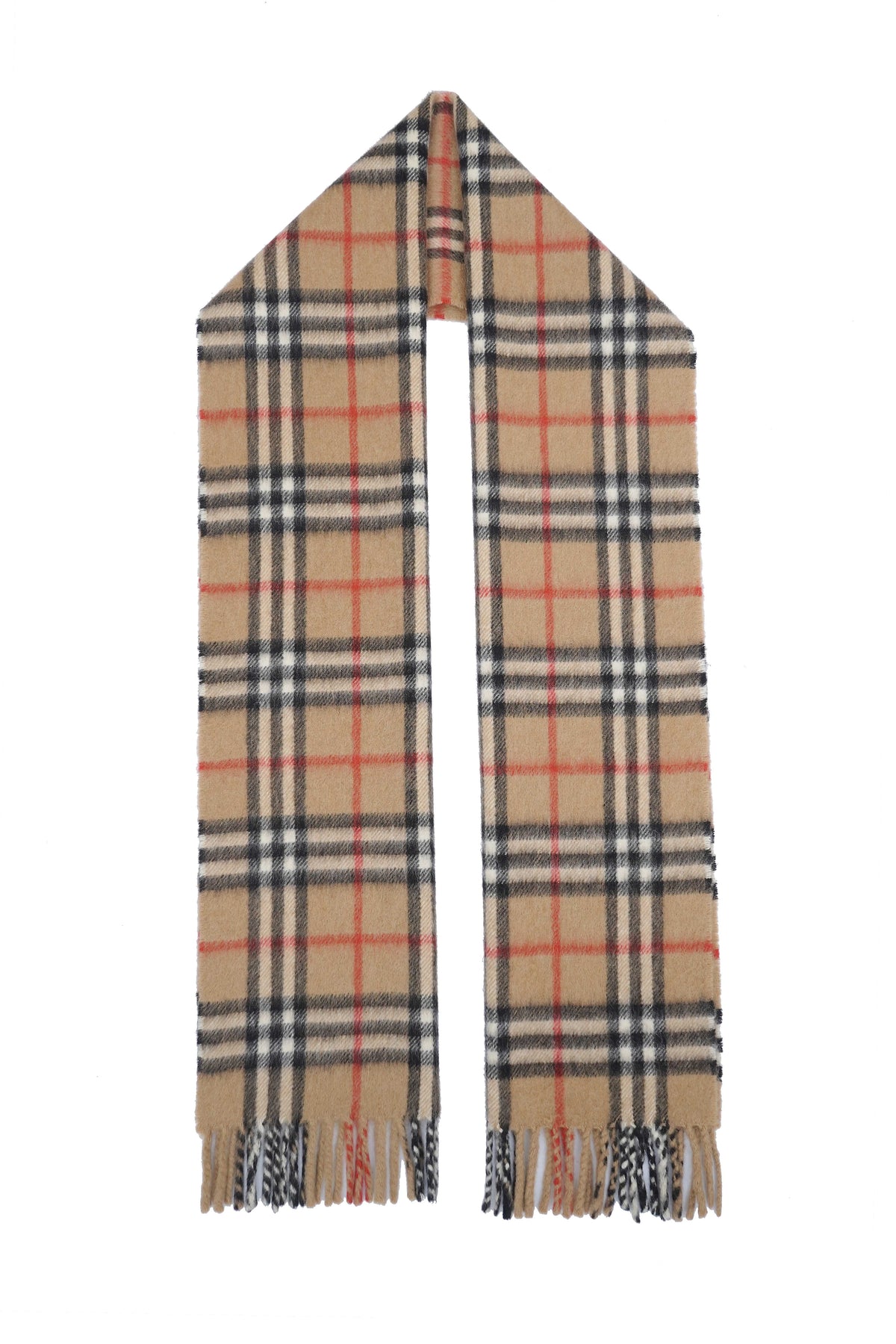 Classic Check Cashmere Beige Scarf