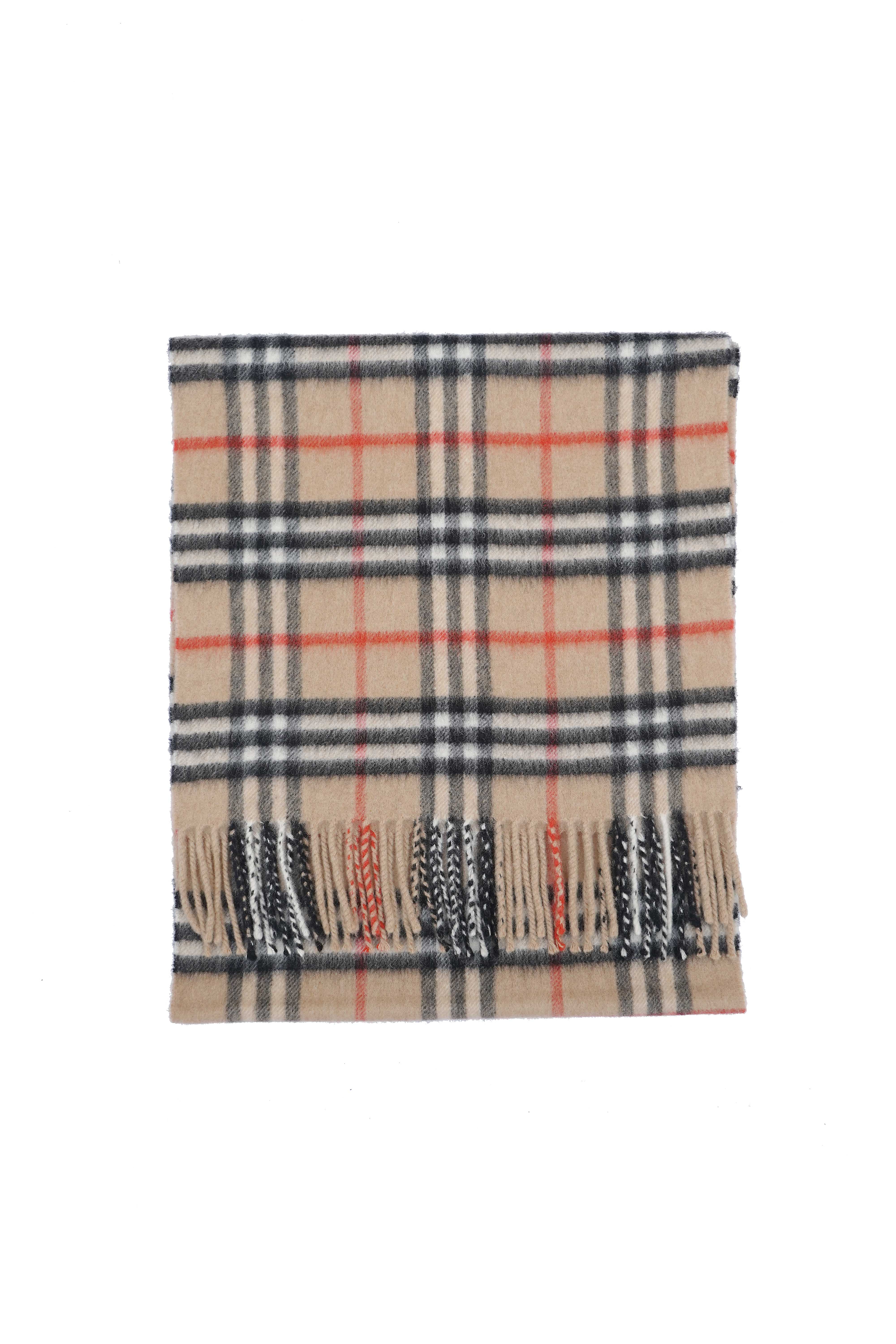 Classic Check Cashmere Beige Scarf