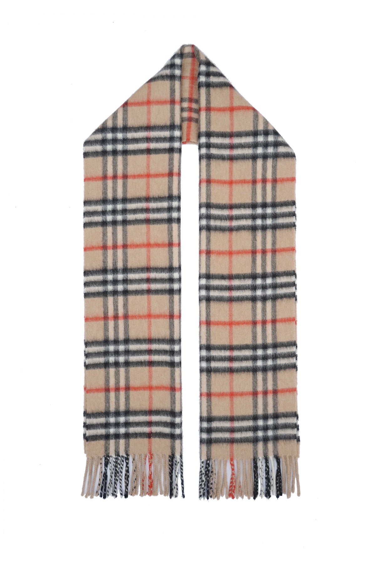 Classic Check Cashmere Beige Scarf