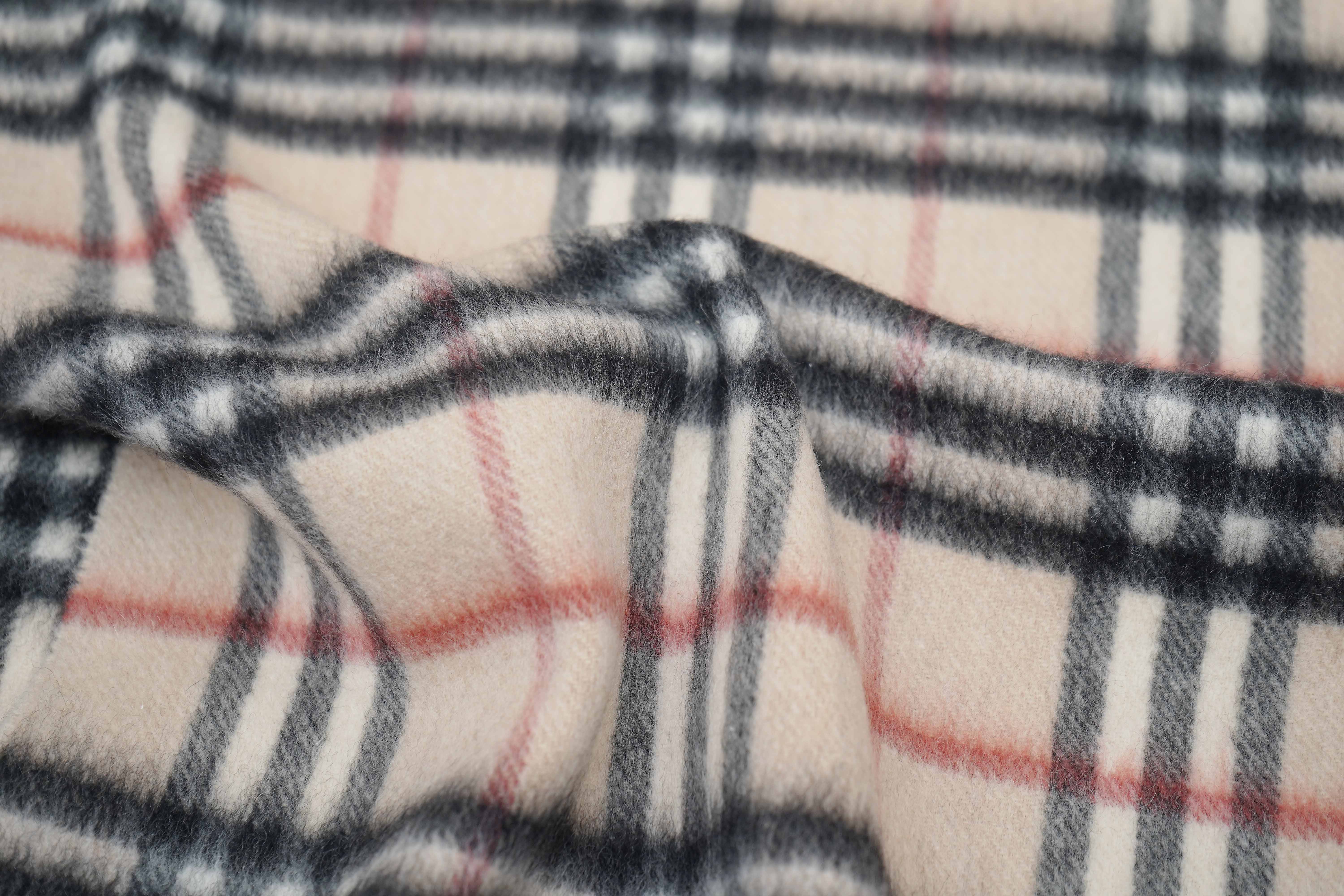 Classic Check Cashmere Beige Scarf
