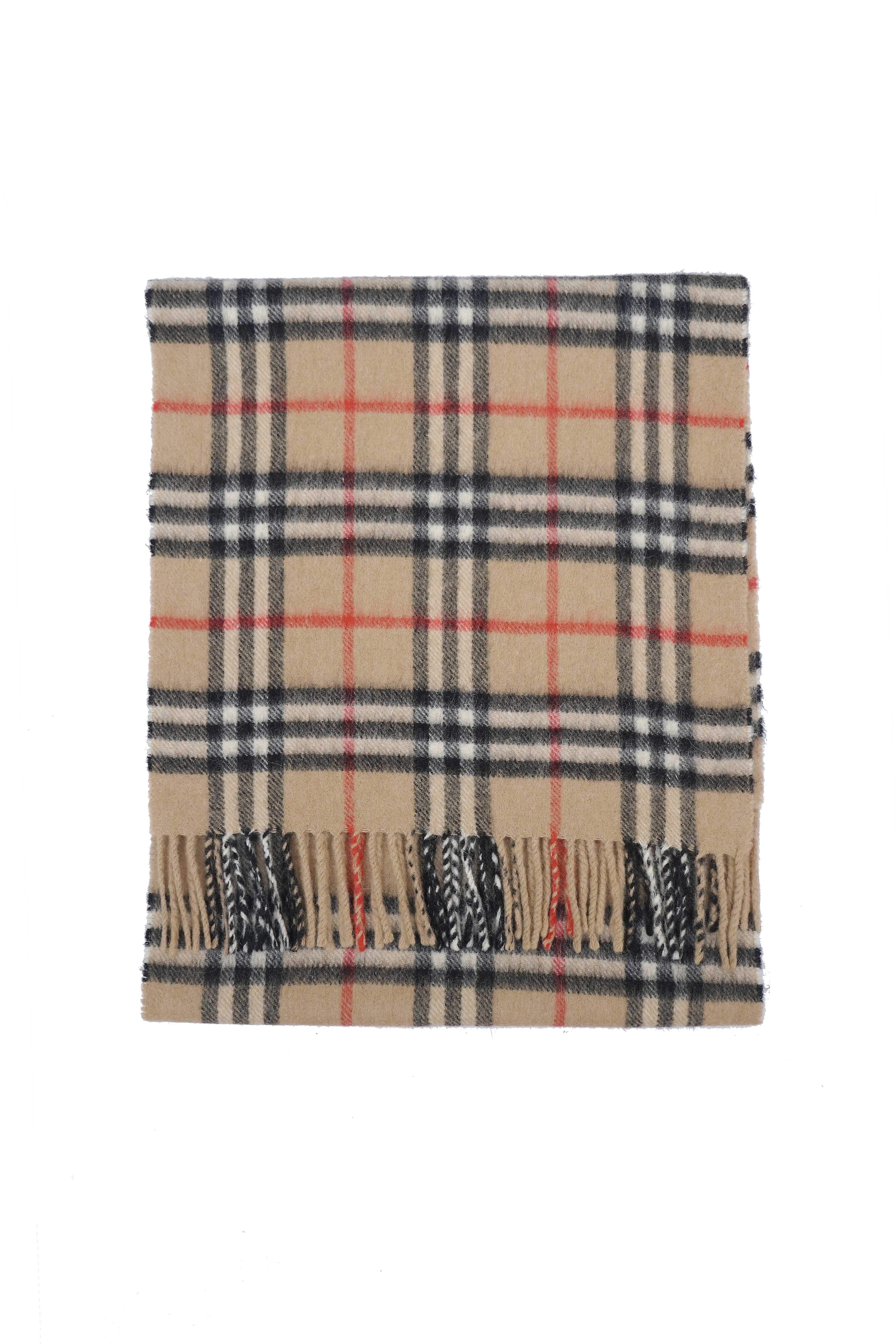Classic Check Cashmere Beige Scarf
