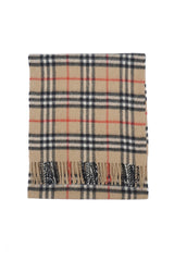 Burberry Pre-Owned Check Cashmere Beige Scarf