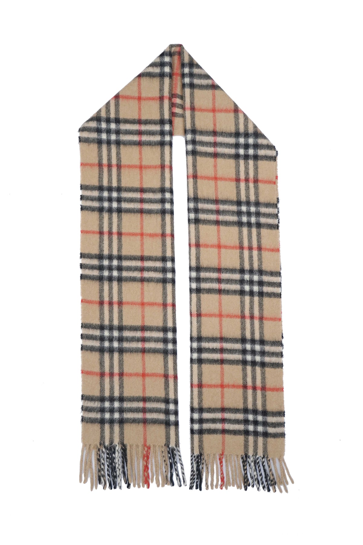 Classic Check Cashmere Beige Scarf
