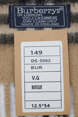 Burberry Pre-Owned Check Cashmere Beige Scarf