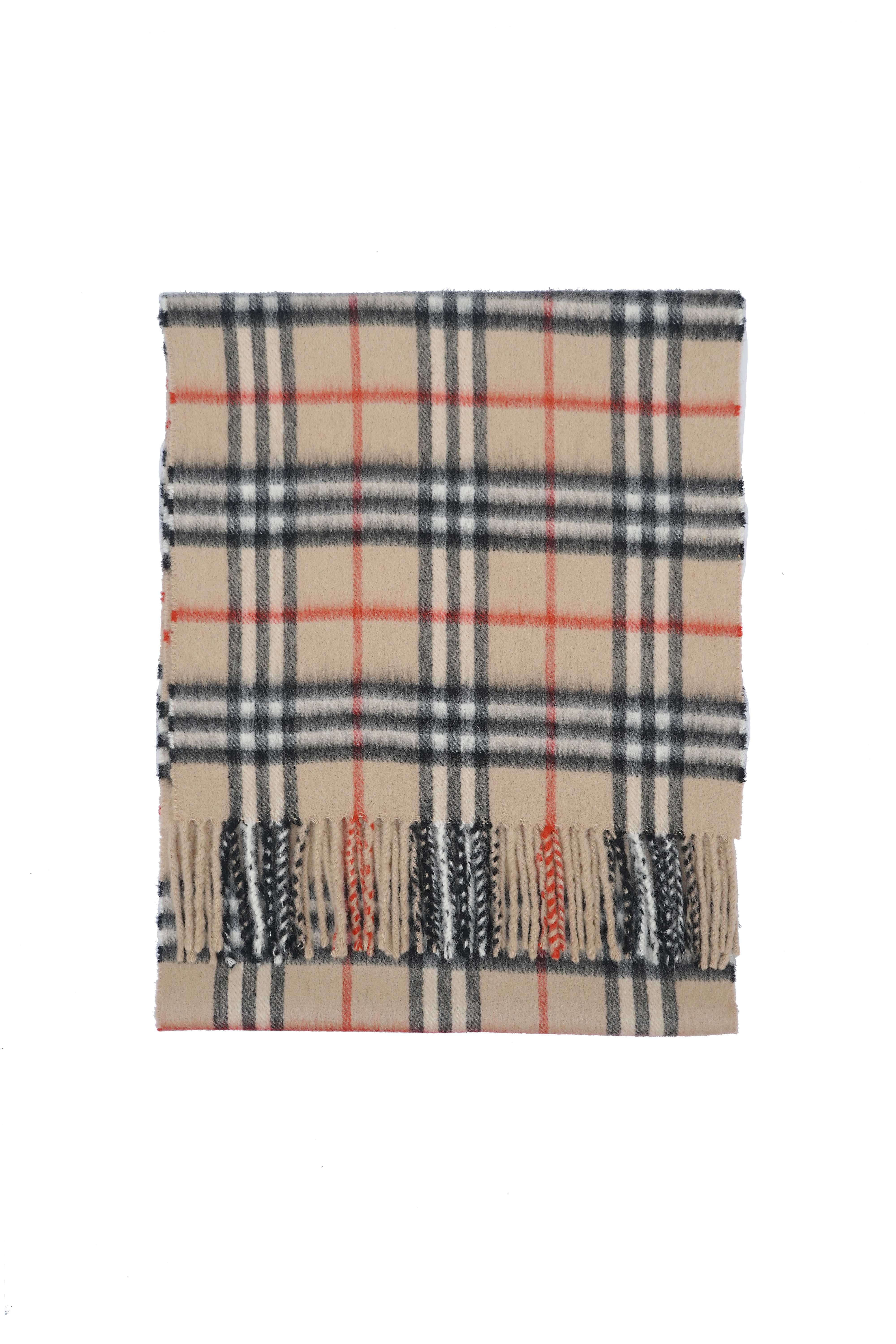 Classic Check Cashmere Beige Scarf