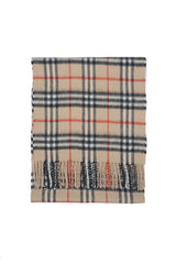 Burberry Pre-Owned Check Cashmere Beige Scarf