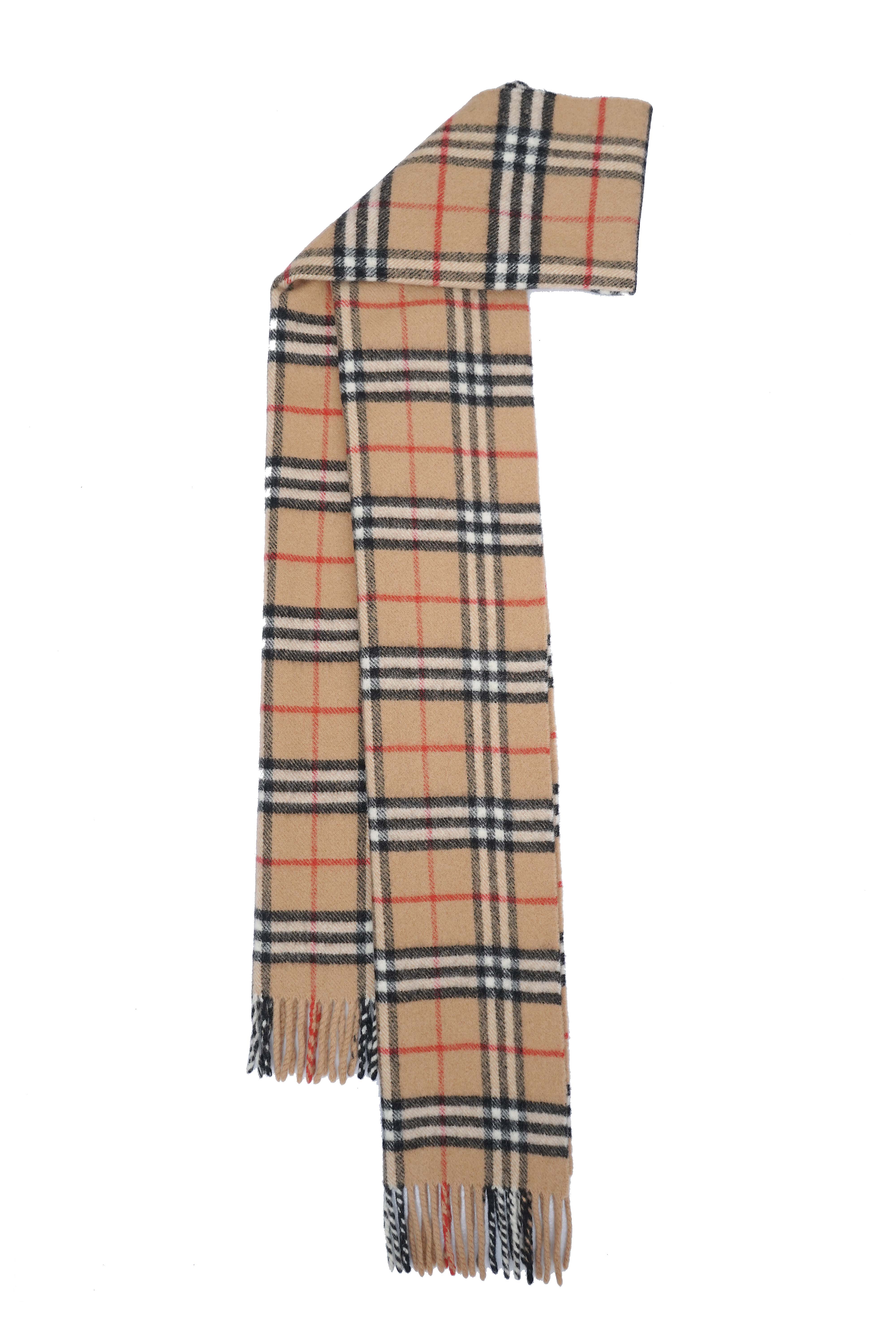 Classic Check Lambswool Beige Scarf