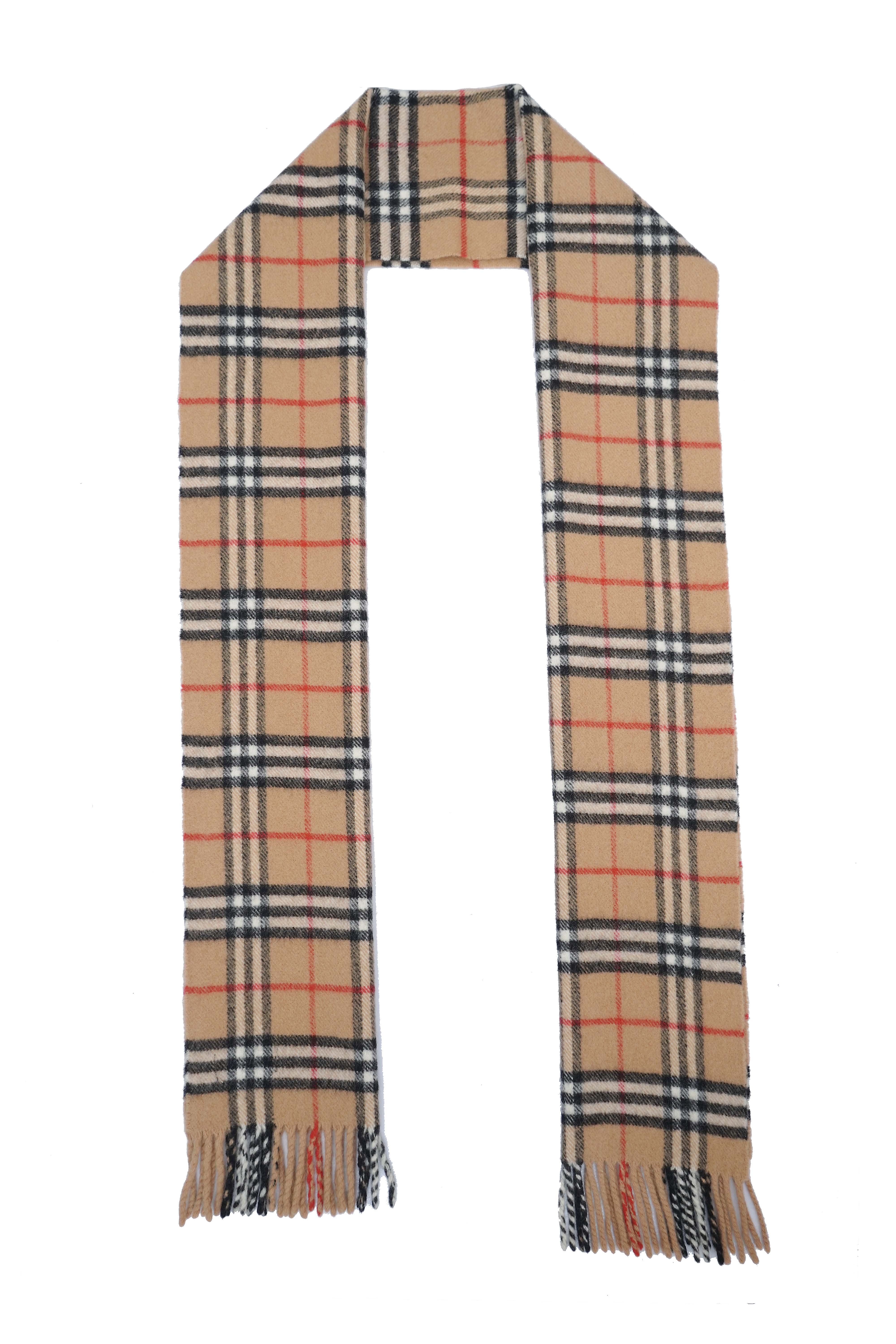 Classic Check Lambswool Beige Scarf