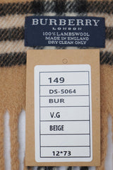 Burberry Pre-Owned Check Lambswool Beige Scarf