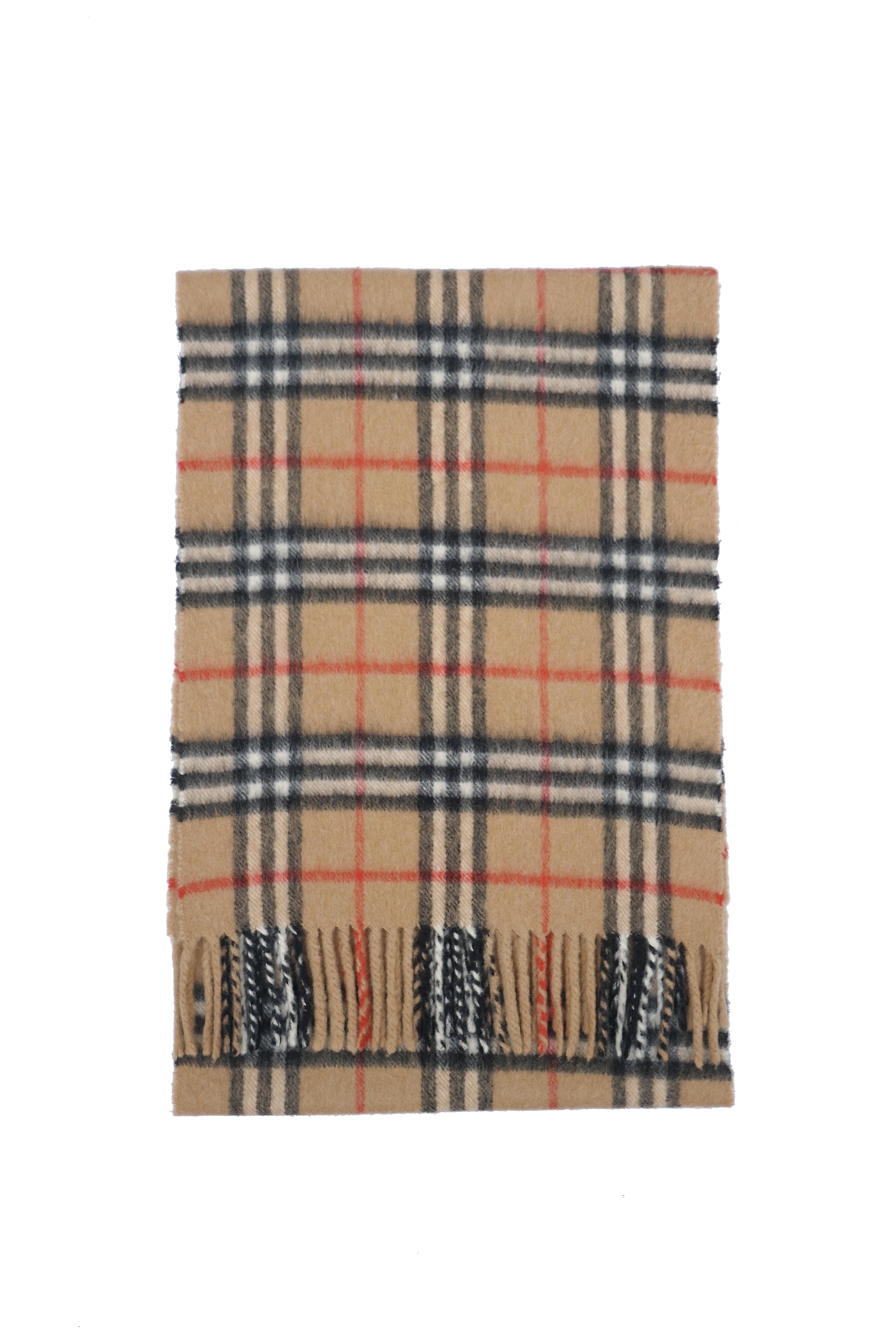 Classic Check Cashmere Beige Scarf