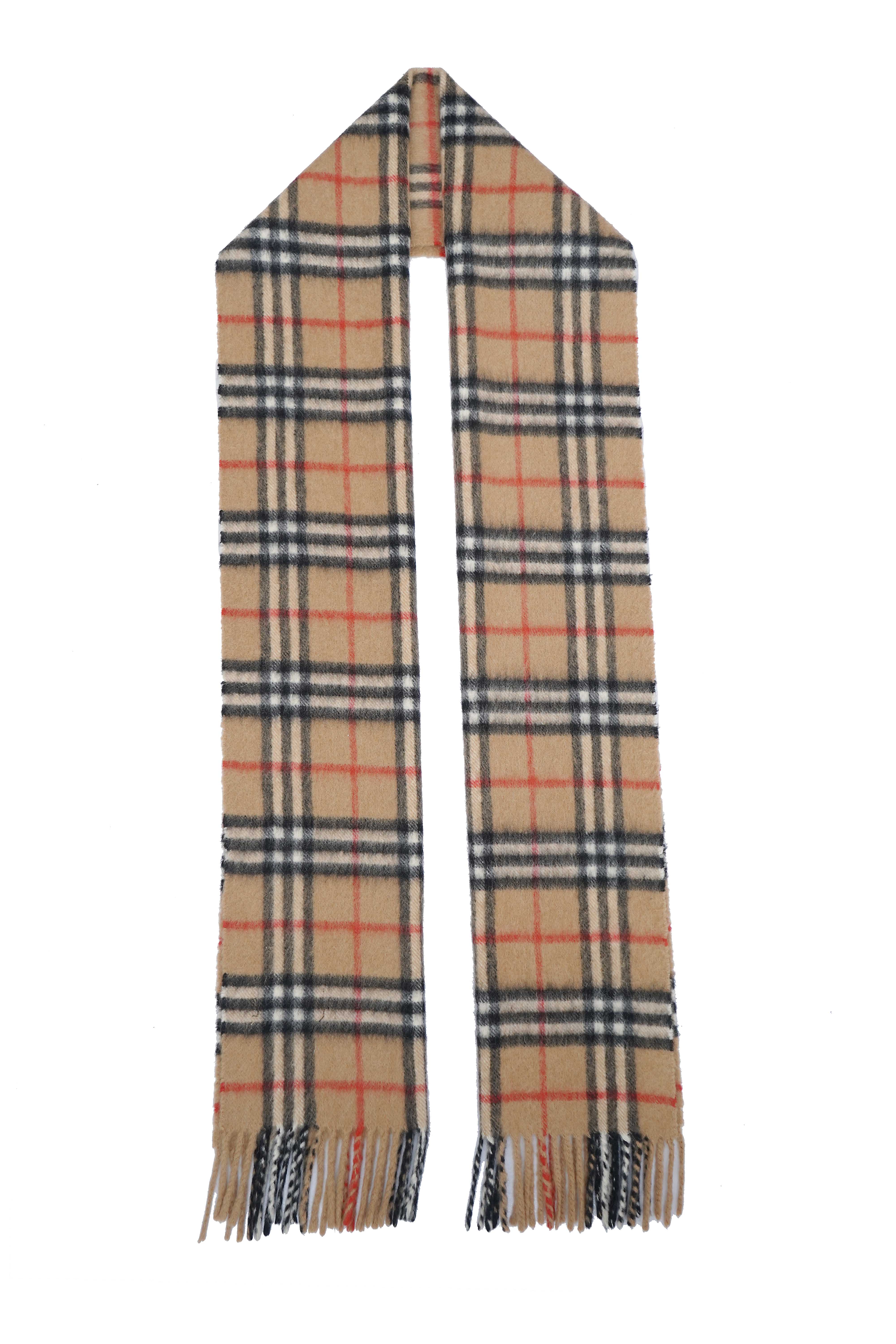 Classic Check Cashmere Beige Scarf