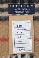 Burberry Pre-Owned Check Cashmere Beige Scarf