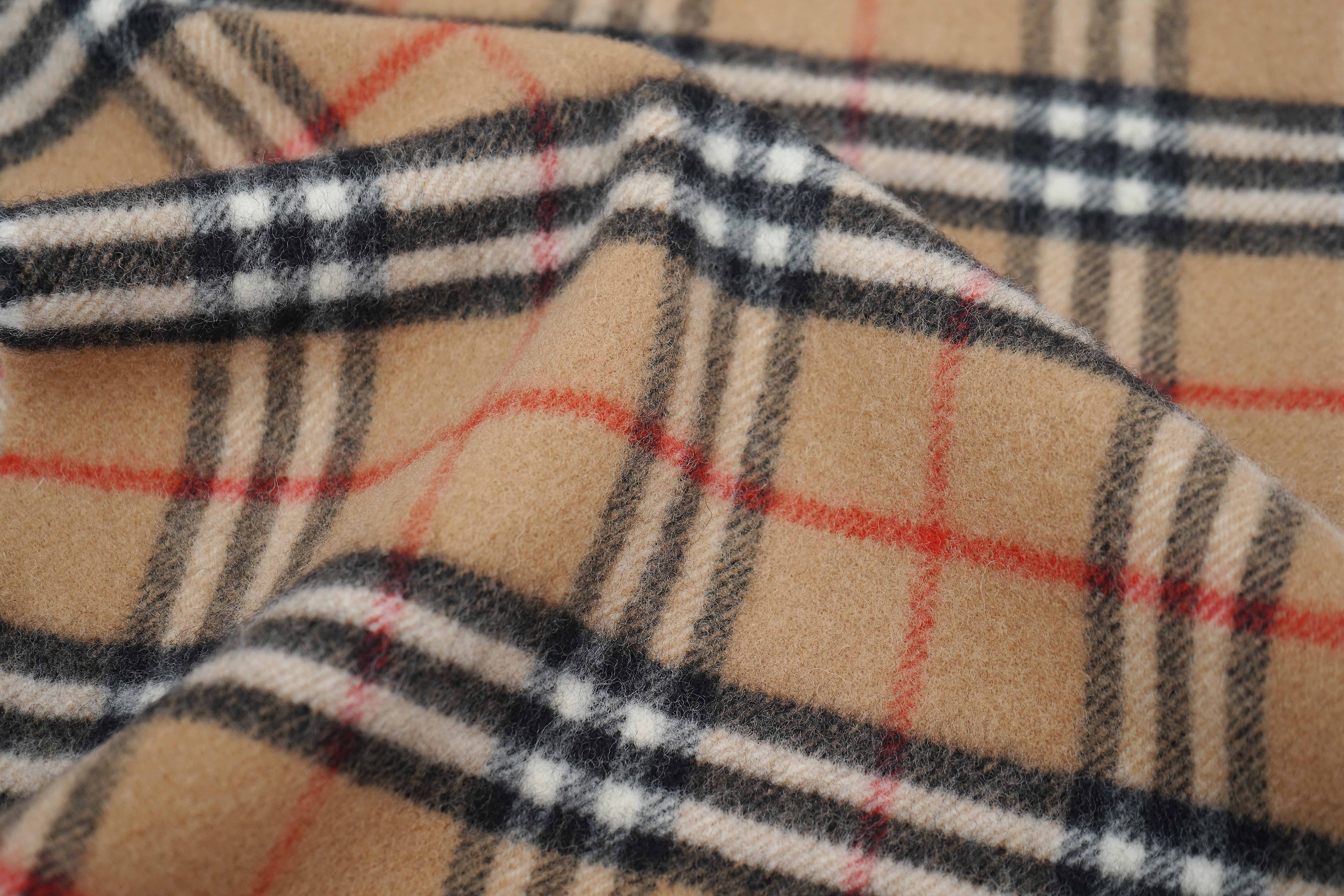 Classic Check Lambswool Beige Scarf