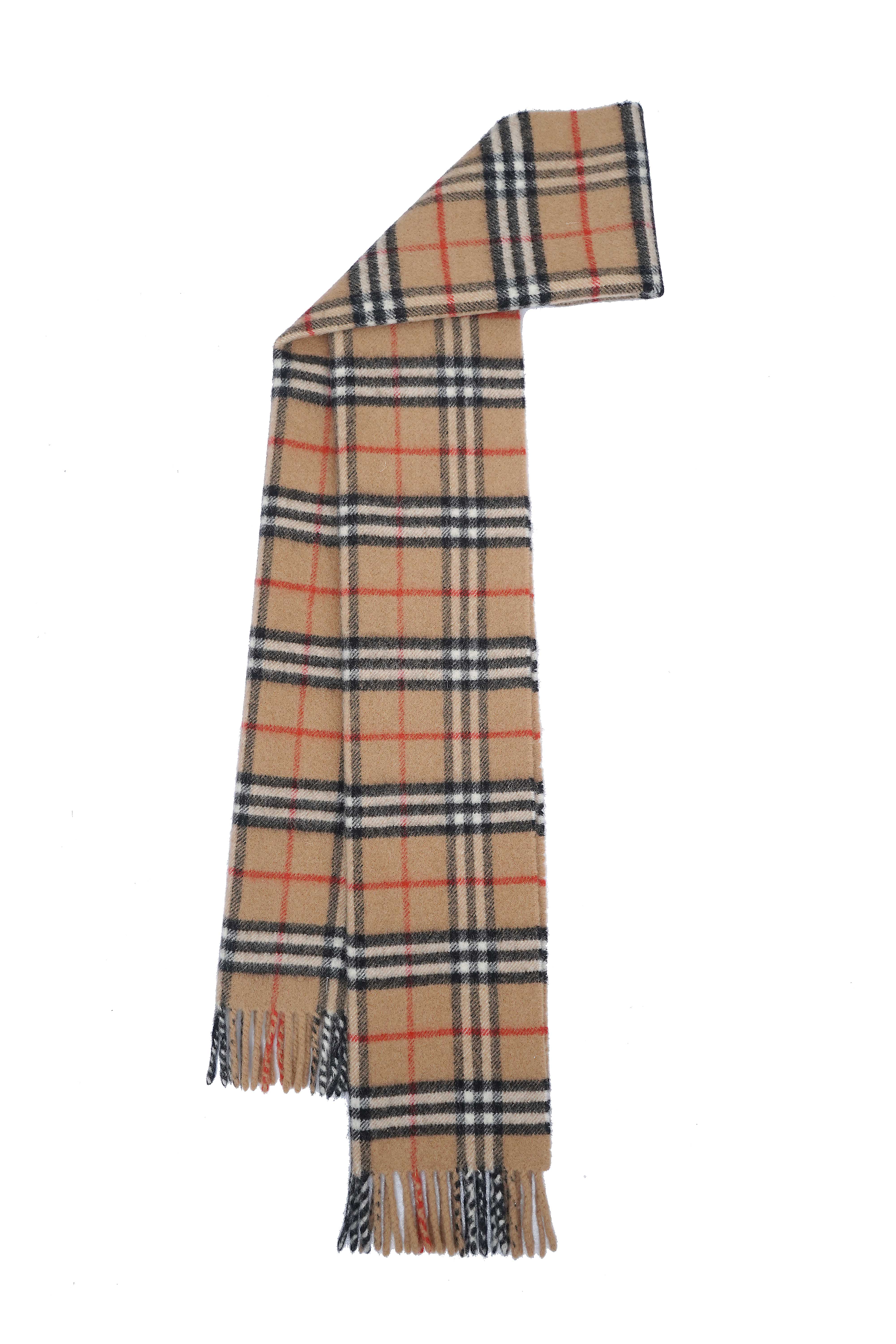 Classic Check Lambswool Beige Scarf