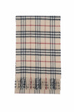 Classic Check Lambswool Beige Scarf
