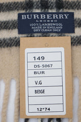 Burberry Pre-Owned Check Lambswool Beige Scarf