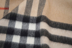 Burberry Pre-Owned Check Cashmere Beige Scarf
