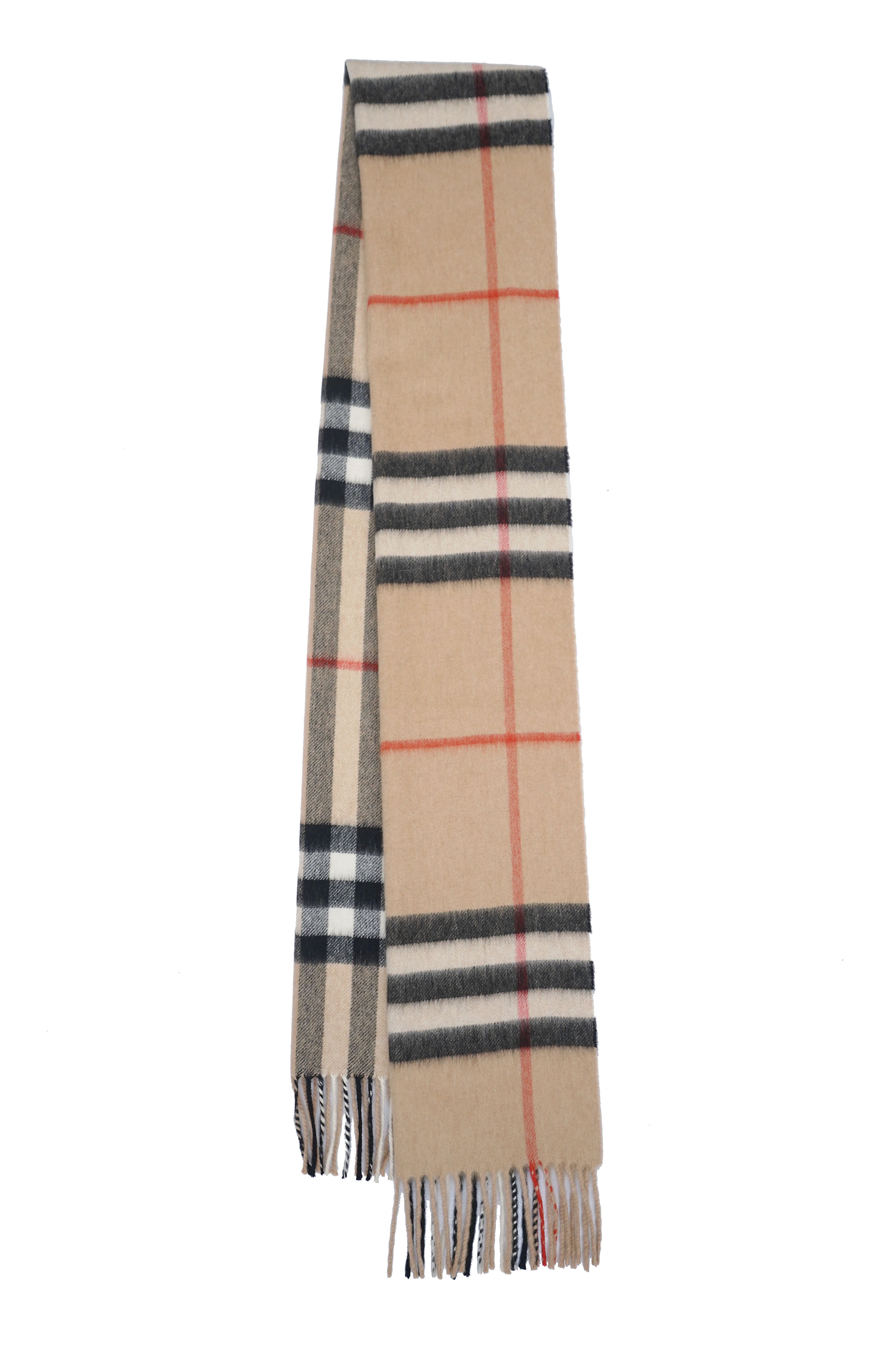Classic Check Cashmere Beige Scarf
