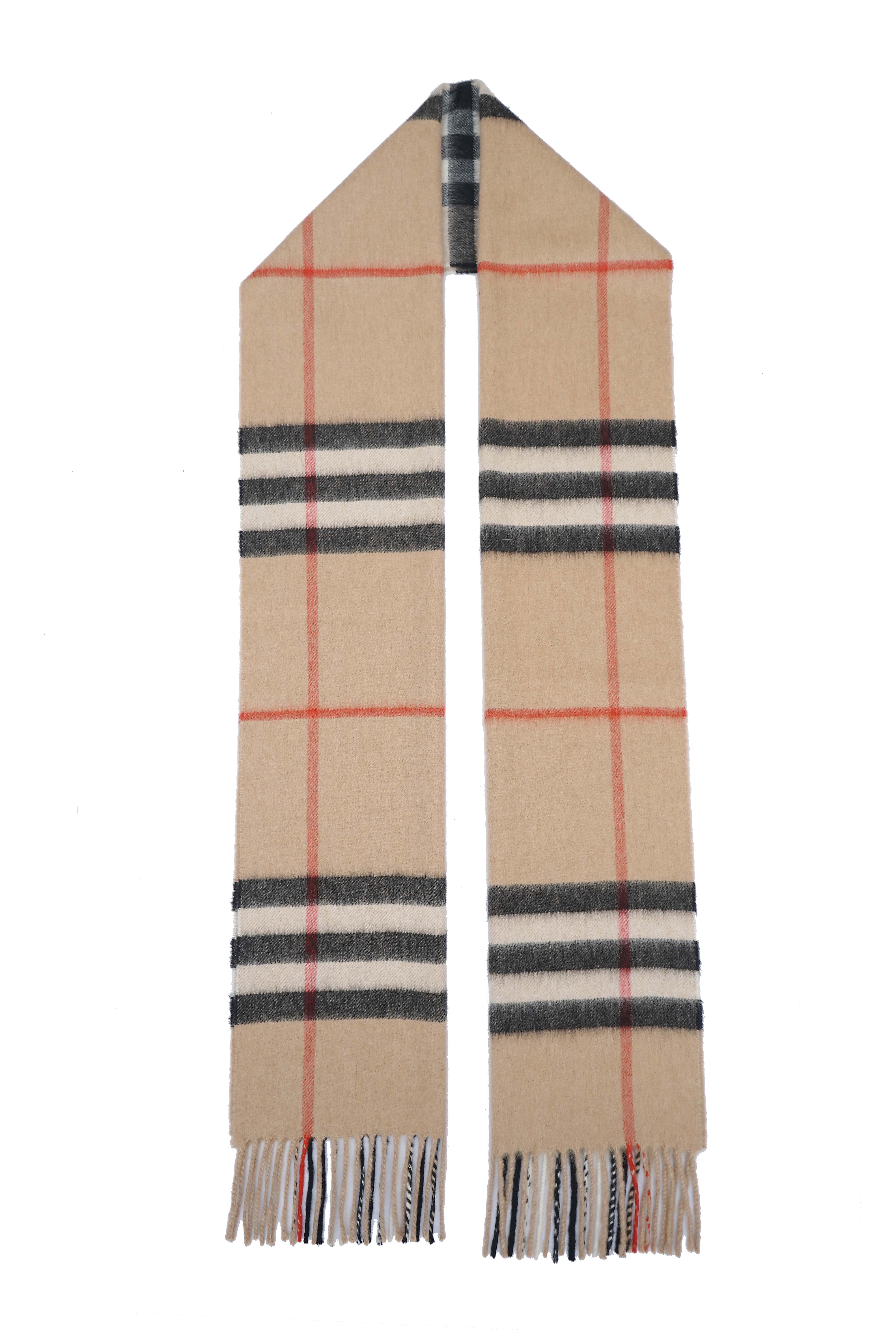 Classic Check Cashmere Beige Scarf