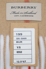 Burberry Pre-Owned Check Cashmere Beige Scarf