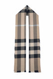 Classic Check Cashmere/Wool Beige Scarf