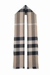 Burberry Pre-Owned Check Cashmere/Lambswool Beige Scarf