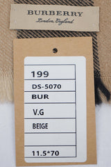 Burberry Pre-Owned Check Cashmere/Lambswool Beige Scarf