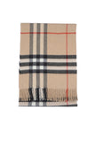 Classic Check Cashmere Beige Scarf
