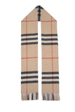 Classic Check Cashmere Beige Scarf